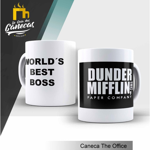 Caneca Porcelana Personalizada The Office Worlds Best Boss