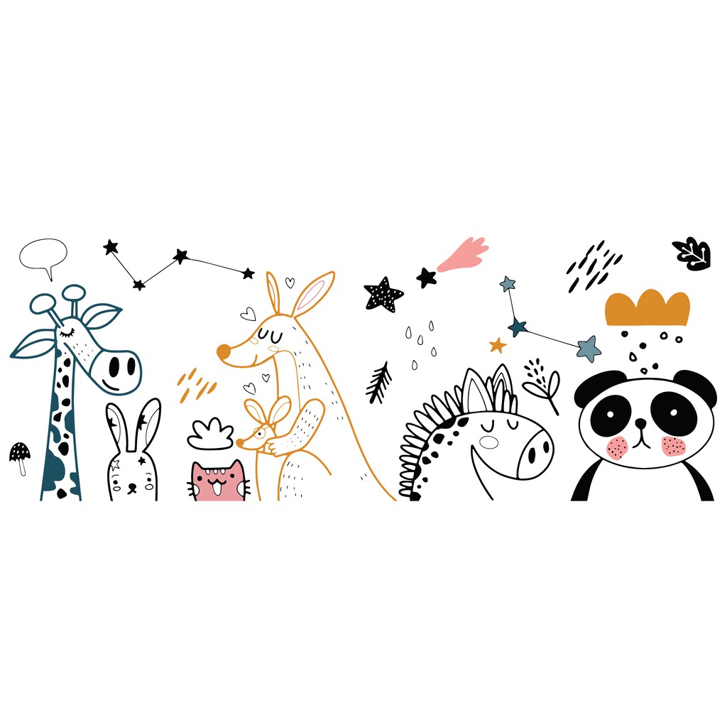 Papel de Parede infantil amiguinhos