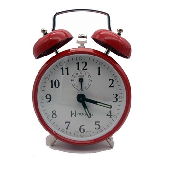 Relógio Despertador Corda Campainha Antigo Mecânico Metal Retro Alice no País Das Maravilhas Top
