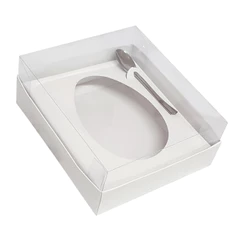 Caixa para Ovo de Colher Branca 500g c/5 - Yinpack