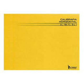 Caderno Caligrafia Horizontal Pedagógico Capa Dura Brochura Amarelo 96 Folhas