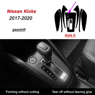 Adesivo De Fibra De Carbono 3D / 5D Para Interior De Carro / Console Central Muda De Cor / Adesivo De Moldagem / Decalques Para Nissan Kicks 2017-2020