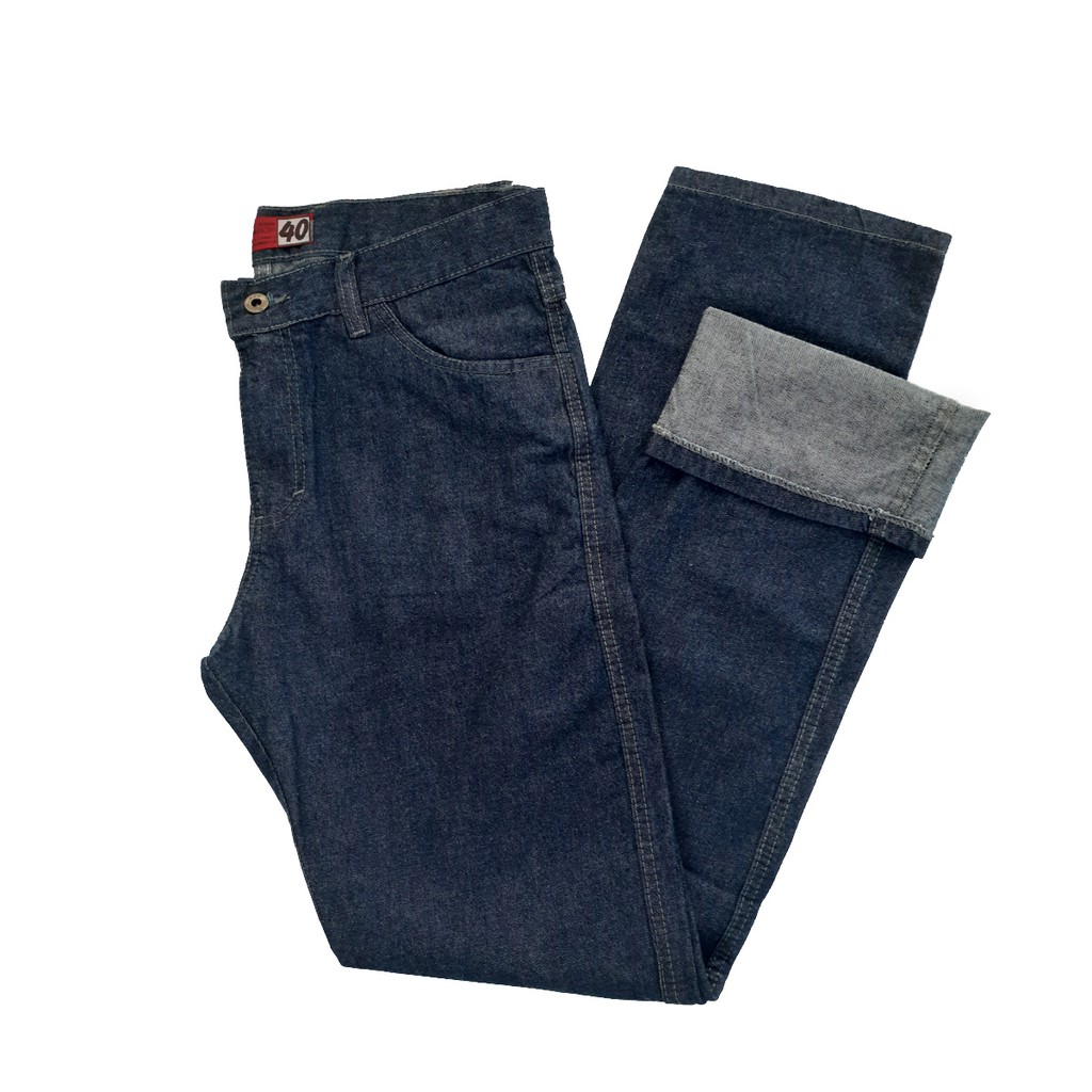 rural transmission Excellent Calça Jeans Masculina Escura Tradicional Para Trabalho Reta Sem Lycra  Elastano Uniforme | Shopee Brasil