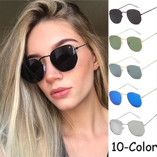 Óculos De Sol De Lentes Planas Hexagonais Masculino/Feminino Estilo / Vintage Femininos Senhoras Da Moda Óculos De Sol