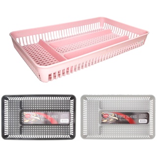 Porta Talher De Gaveta De Plastico Colors Com 4 Divisorias
