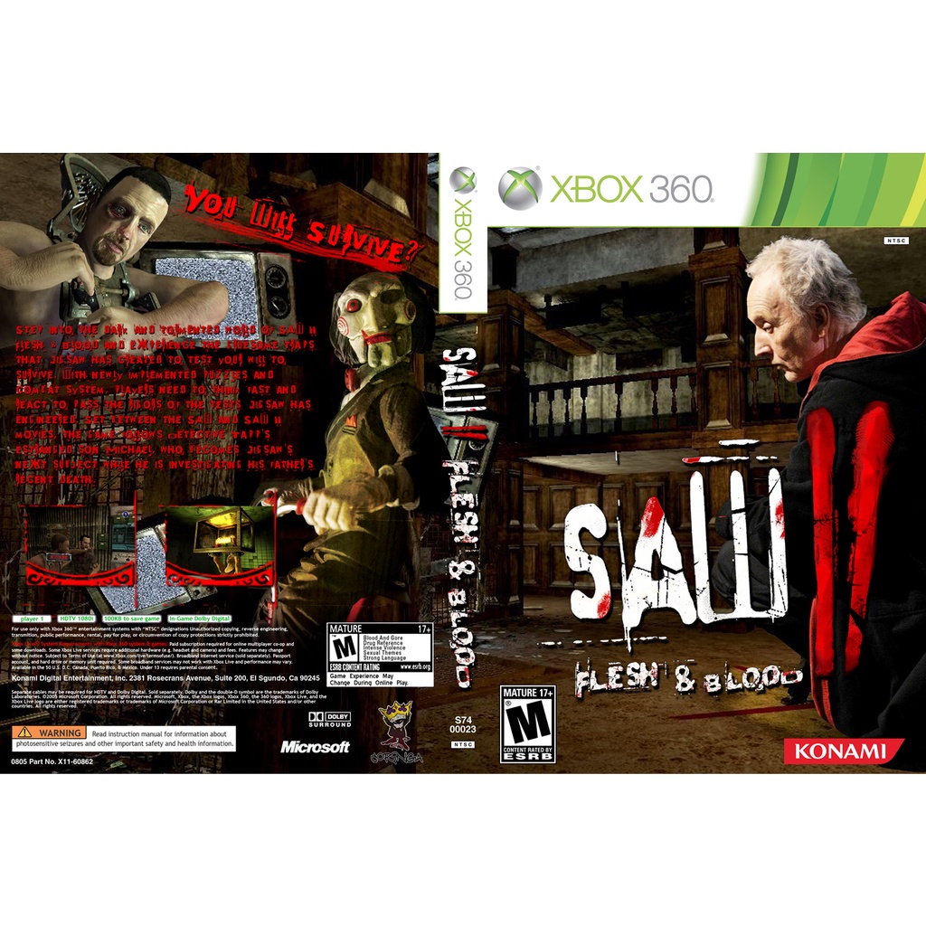 Saw 2 Flesh and Blood P/ XBOX360 (LTU/LT/JTAG/RGH)