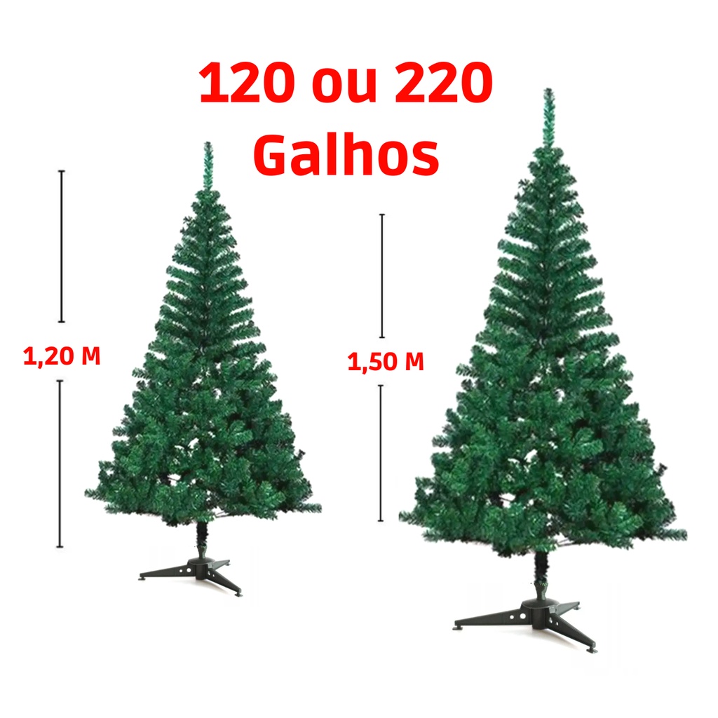 Árvore De Natal Verde Pinheiro 120 Galhos 220 Galhos Natal Decoração Festa  | Shopee Brasil