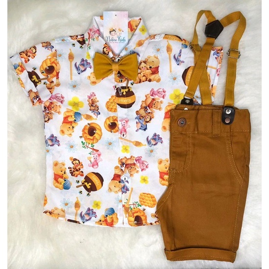 Conjunto Ursinho Pooh festa menino 1 2 e 3 anos | Shopee Brasil