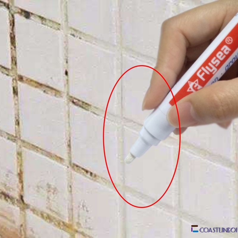 Caneta Reparadora para Rejunte Branco de Azulejo / Agentes Preenchedores Impermeáveis para Parede/Porcelana/Banheiro coastline