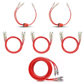 Kit 3 Cabos Rca 1m + 2 Cabos Y 1 Fêmea 2 Macho + Cabo Rca 5m