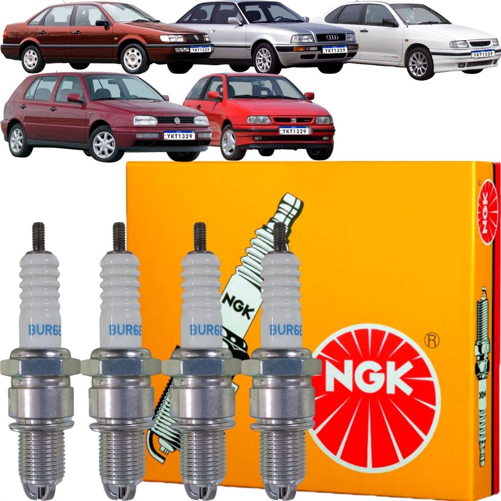 Jogo de Vela Original NGK Audi 80 Cordoba Ibiza Golf Passat/Variant 1.0 1.8 2.0  08/1991 a 09/1999