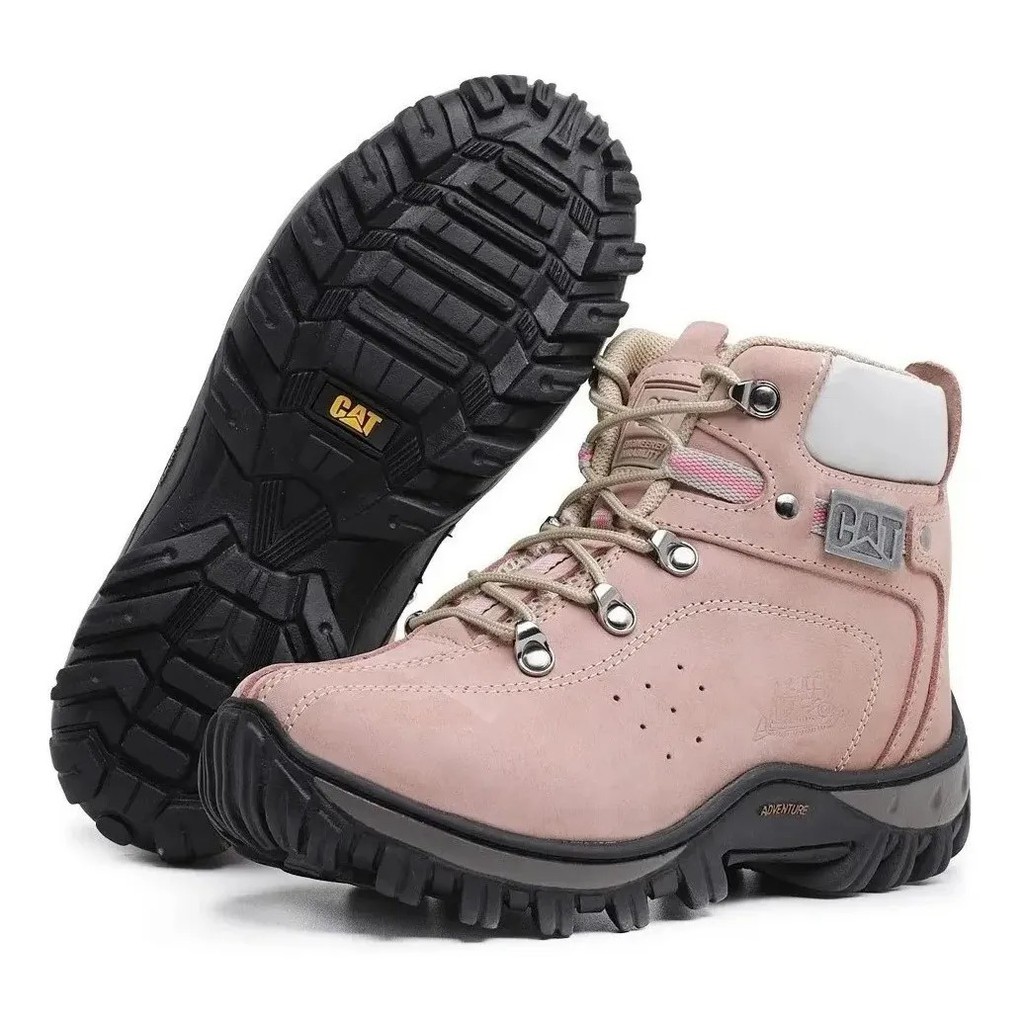 Bota caterpillar feminina, Em couro - Império das botas