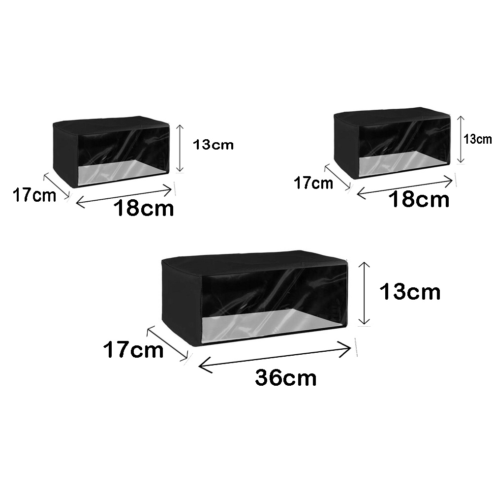 Kit ccom 3 Capas para Caixas Surround Sony LBT-XB850AV Preta com Frente Transparente