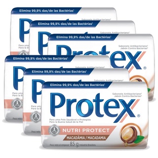 Kit Sabonete em Barra Protex Nutri Protect Macadâmia 85g com 6 unidades