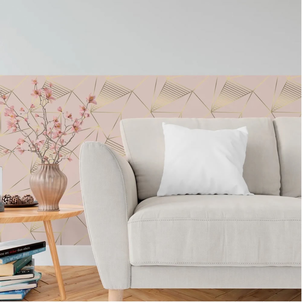 Papel de Parede Auto-Adesivo Zara Rose Gold 5mtx45cm Sala Quarto Lavável