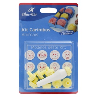 Kit Carimbos Animais Blue Star - 8 Carimbos ? 411010 em Oferta na Shopee