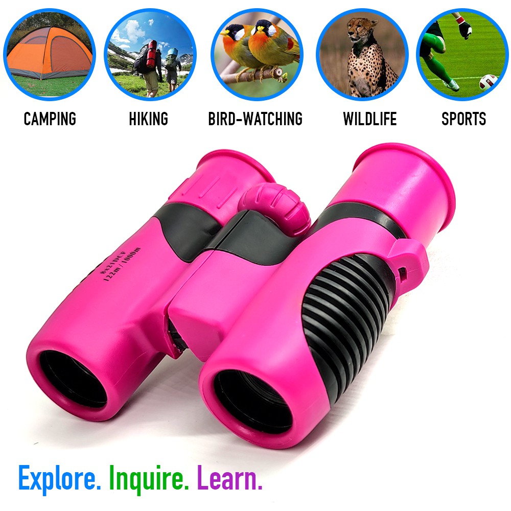 Binóculos VIEWKON KOREA PINK Para Óptica Real 8x21 De Alta Resolução Observação De Pássaros , Jogo Ao Ar Livre Compacto