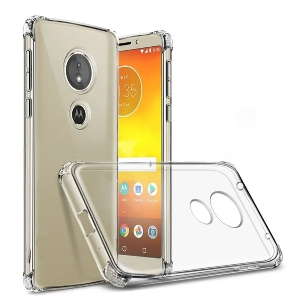 Capa Motorola Moto G5 Plus Xt1683 + Película vidro - Capinha Transparente Bordas Impacto Antishock