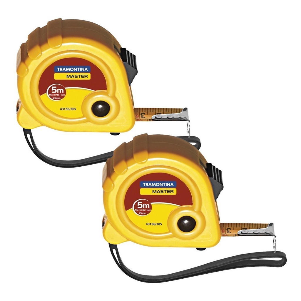 Kit 2 Trena Tramontina Master 5 Metros C/ Fita de Aço - 43156305