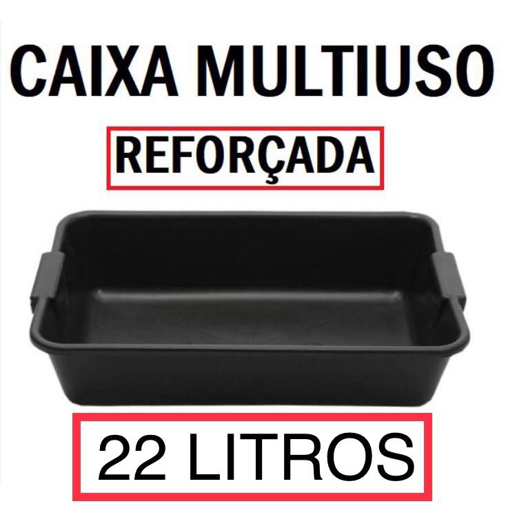 Caixas Plasticas 22lts Multiuso Pedreiro Obra Construção Para Mexer Massa Cimento e Tintas