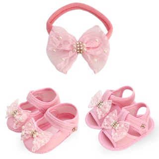 Sapatinho Bebê Kit - Sapatinho, Sandália + Faixa de Cabelo Laços Renda - Recém Nascido em Oferta na Shopee