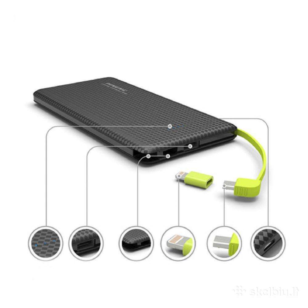 Carregador Portatil Pineng 5000mAh Slim E 10000mAh Slim Com Adaptador