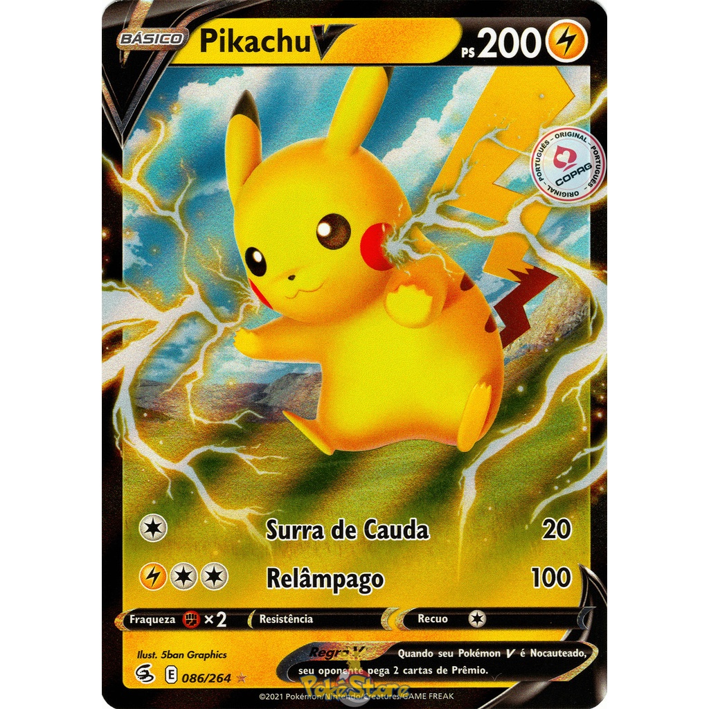 Carta pokemon pikachu v portugu s 43 185 ou promo swsh061 card original