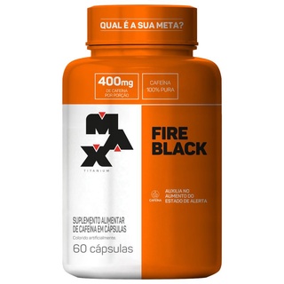 Termogenico Fire Black 60 Cápsulas - Max Titanium em Oferta na Shopee