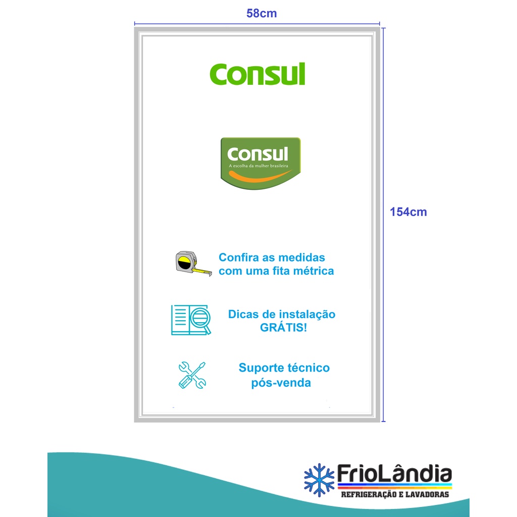 Borracha Geladeira Consul Facilite Frost Free Crb39ab