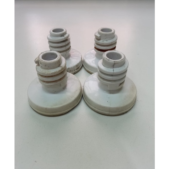 kit com 4 Pé Nivelador Branco Lavadora Brastemp Usado
