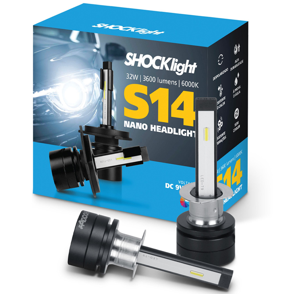Lâmpada Super Led Mini Shocklight 32w S14 Nano H1 6000k em Oferta na Shopee