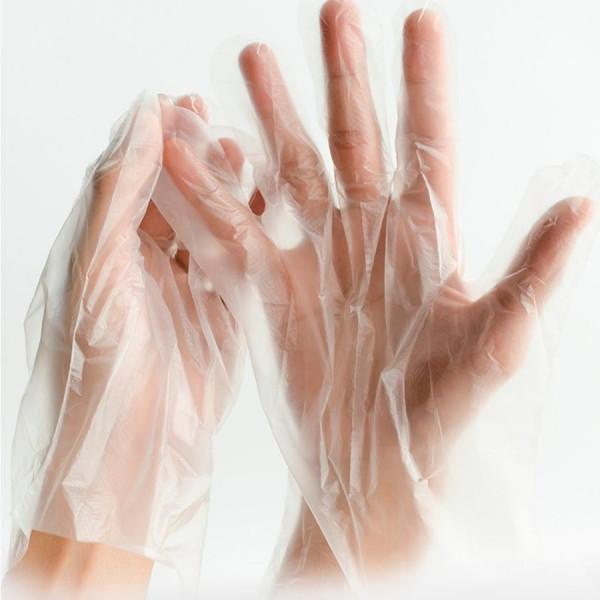 Luva Descartável Plástica Polietileno Transparente c/ 100 unid. Para Manuseio de Alimentos em Oferta na Shopee