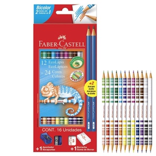 Lápis de Cor Bicolor - Faber Castell (Escolha o Modelo) em Oferta na Shopee