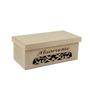 Organizador Porta Absorvente 21x10x8,5 cm Mdf Crú