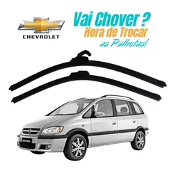 Par de Palhetas para Limpador de Parabrisa Dianteiro para Gm Zafira 2001 á 2012 Silicone