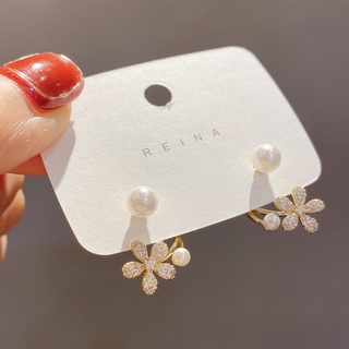 Brincos de flor de agulha de prata 925 leve luxo pequeno brinco femininos