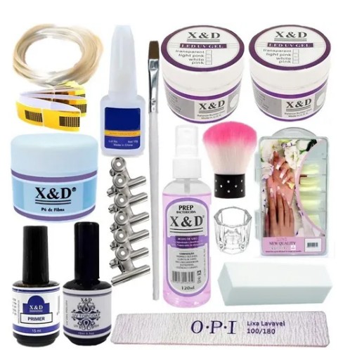 Kit Para Alongamentos Unha Gel Fibra De Vidro X&D Completo