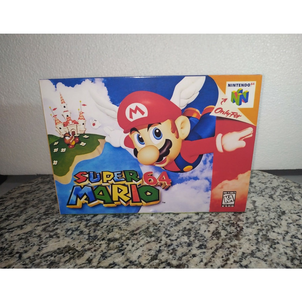 1 caixa com berço repro para jogos de nintendo 64