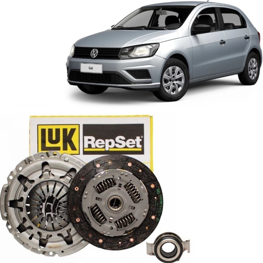 Kit de Embreagem + Rolamento Original Luk Gol Voyage 1.0 2008 á 2019 Polo 2002, Fox Golf A3 1.6 2003 2004 em diante, SpaceFox, CrossFox 2005, 2006, 2007, Saveiro 2008, 2009, 2010, 2011, 2012, 2013, 2014, 2015, 2016, 2017, 2018, 2019