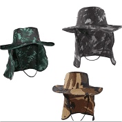 Chapéu pescador Kit 10 Australiano Camuflado Liso Revenda Lucro Pesca Caça Exercito Selva Campones Proteção Pescoço