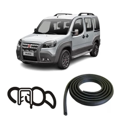 Borracha Porta Doblo Dianteira Lateral Estriada Premium