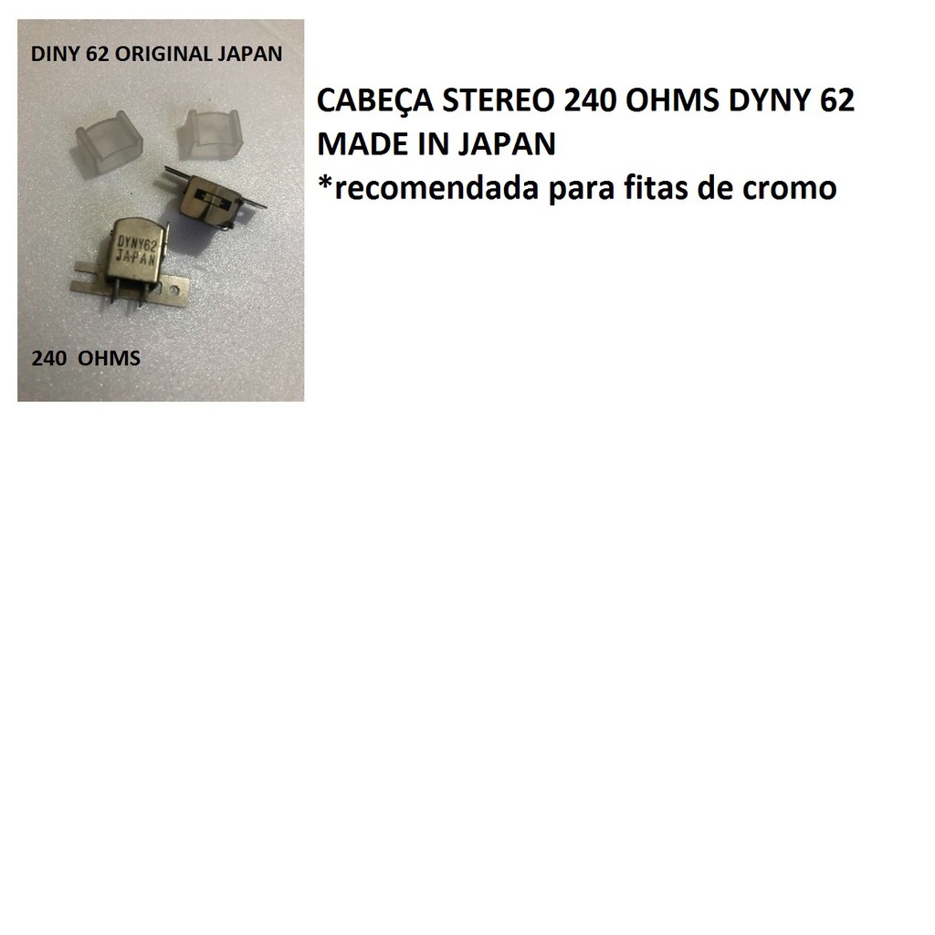 1 peça Cabeça Stéreo Magnética Dyny 62 Japan = Bt 62 Bt62 = Btx 62 Tape Deck's / Toca Fitas