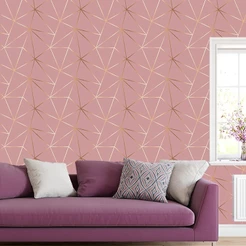 Papel de parede Geométrico Gold Carmim 2 mts
