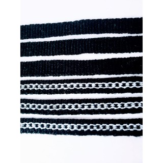 Kit 6 Pulseiras Tornozeleiras De Pano Preta Rock Hippie