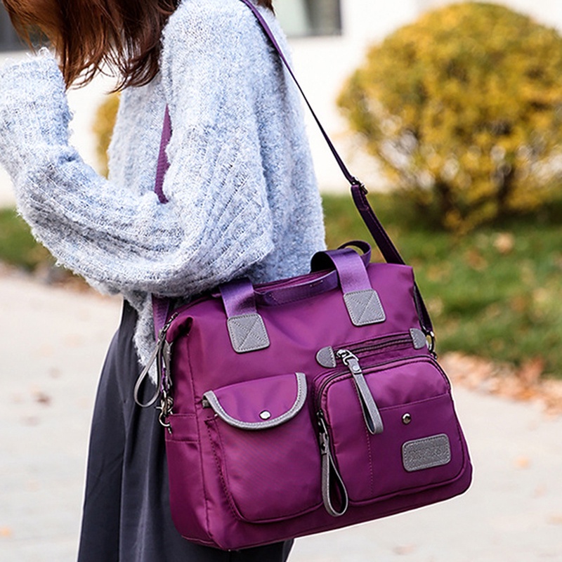 Crazy Bag Nova Bolsa Fashion Women Oxford À Prova D'água Casual De Nylon Para O Ombro De Viagem De Grande Capacidade