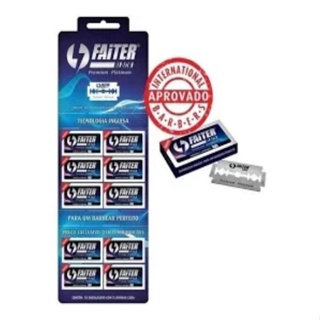 Lâmina De Barbear Faiter - Cartela Com 50 Lâminas em Oferta na Shopee