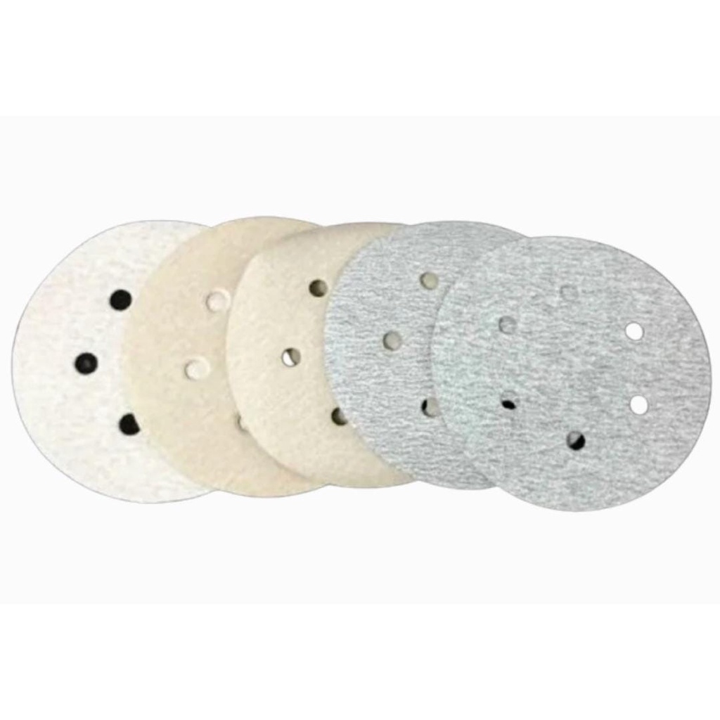Disco de Lixa Roquite HOOKIT  6 furos - 80/ 120/ 220/ 320/ 400/ 600