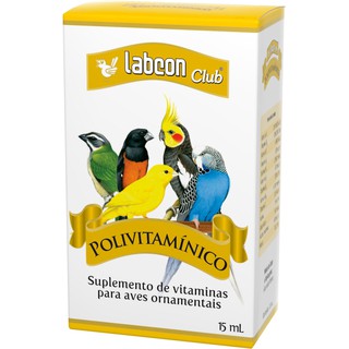 Labcon Club Polivitamínico Suplemento Vitamínico para Pássaros 15mL