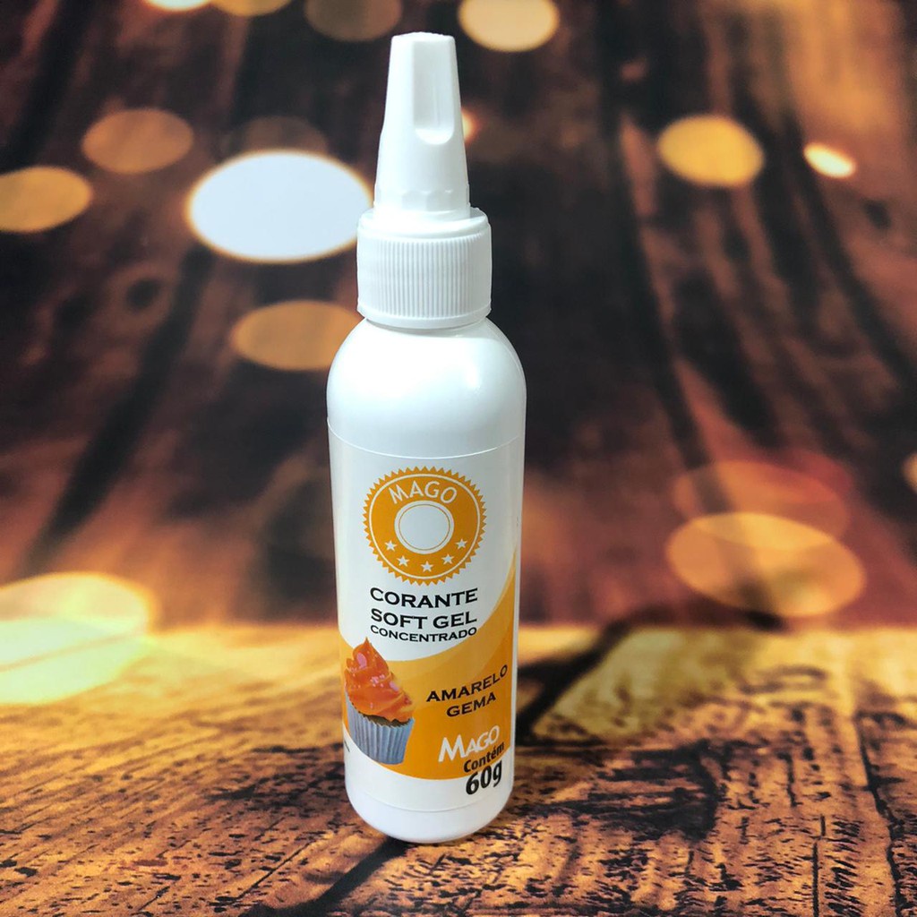 CORANTE AMARELO GEMA SOFT GEL GRANDE 60G MAGO PARA DECORAÇÃO em Oferta na Shopee