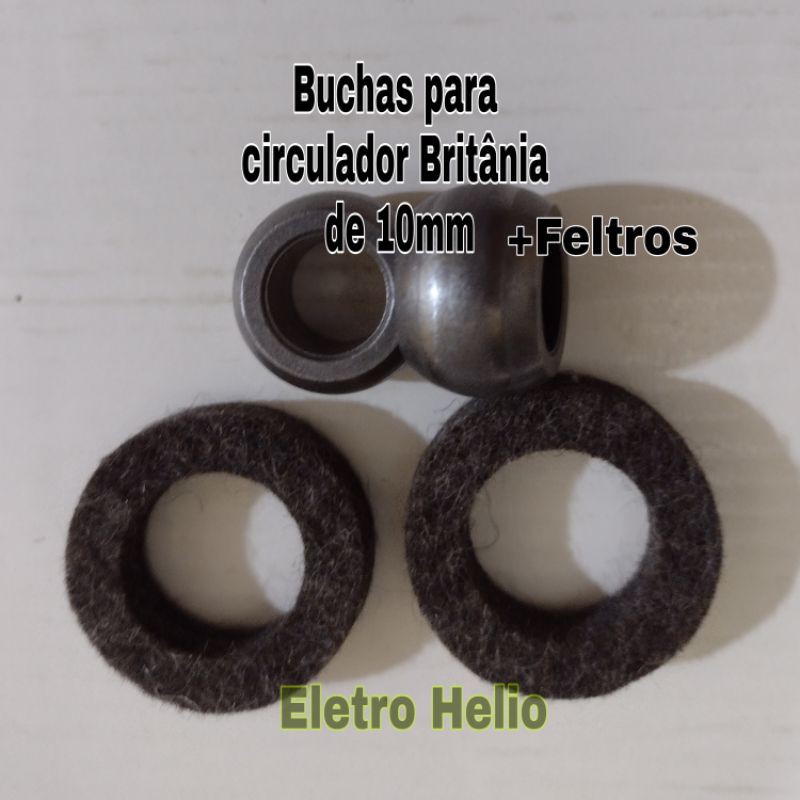 2Buchas10mm circulador Britânia +2 Feltros conferir a foto